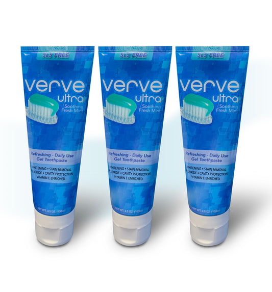 Pasta de dientes Verve Ultra (4,5 oz) - Tres tubos