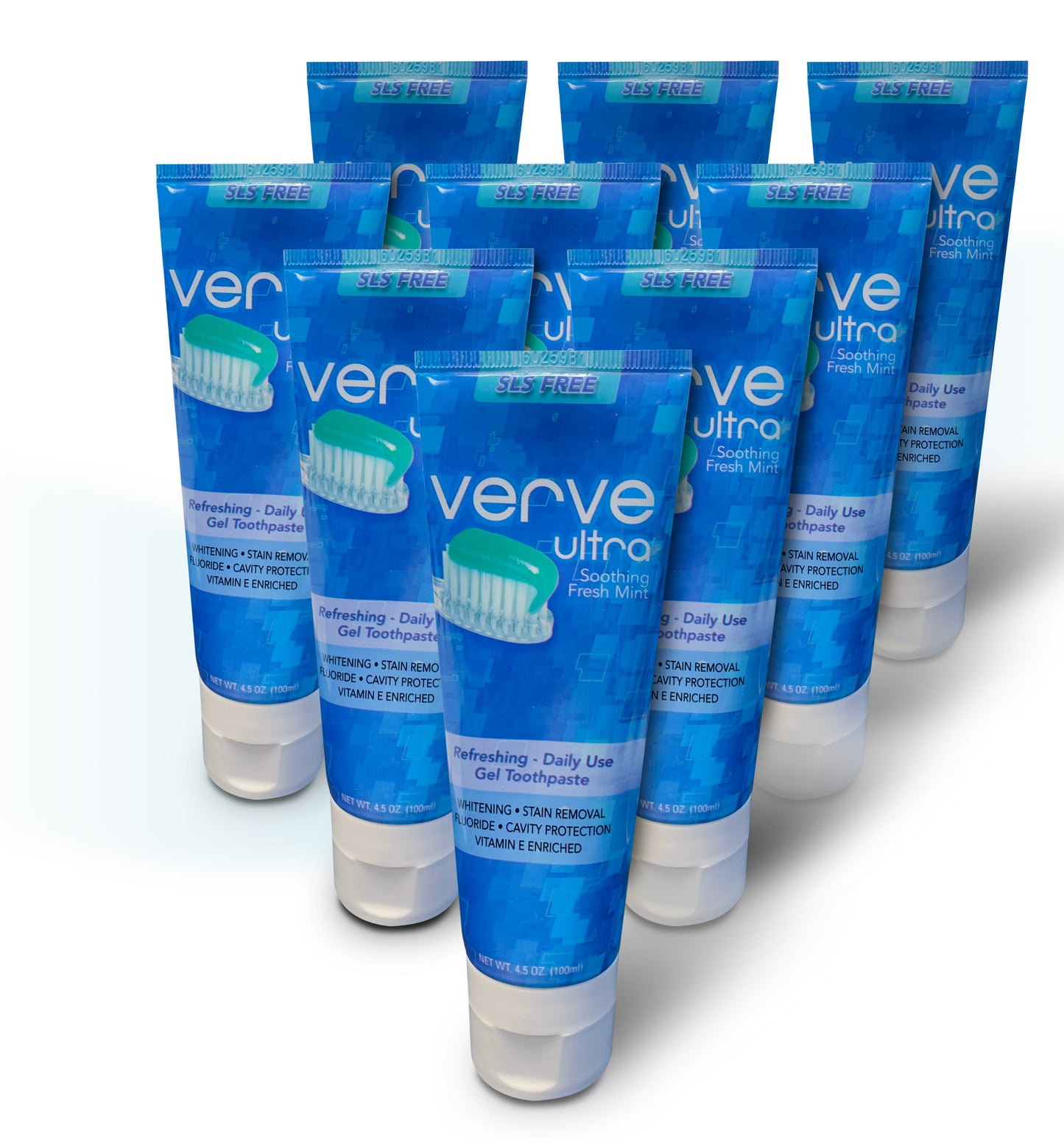 Pasta de dientes Verve Ultra (4,5 oz) - Nueve tubos